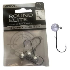 BKK Round Elite 5gr No:1 Classic Bait Keeper Jighead Zoka 3 Adet