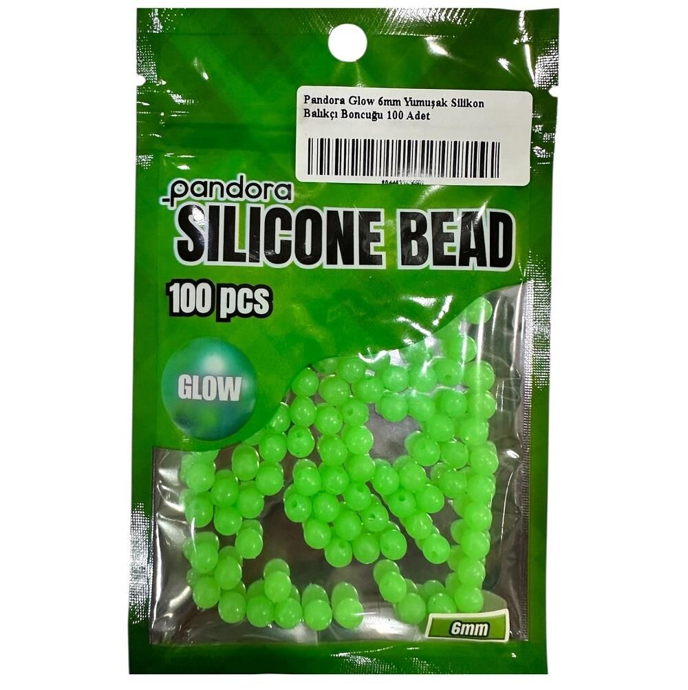Pandora Glow 6mm Yumuşak Silikon Balıkçı Boncuğu 100 Adet