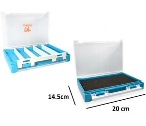 Shufa Çift Taraflı Evalı ve Bölmeli Lrf Kutusu Mavi 20x14.5x4cm