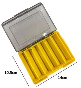 Pandora 12 Gözlü Çift Taraflı LRF Maket Yem Kutusu Sarı 14x10.5x3cm