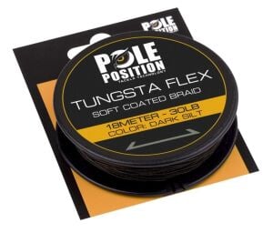 Pole Position 18m 30lb Tungsta Flex Soft Coated Kaplamalı Rig İpi Dark Silt