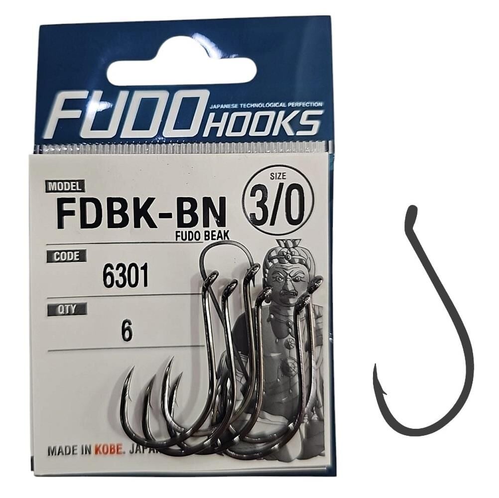 Fudo 6301 No:3/0 Fudo Beak Black Nikel Olta İğnesi 6 Adet