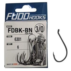 Fudo 6301 No:3/0 Fudo Beak Black Nikel Olta İğnesi 6 Adet