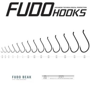 Fudo 6301 No:3/0 Fudo Beak Black Nikel Olta İğnesi 6 Adet