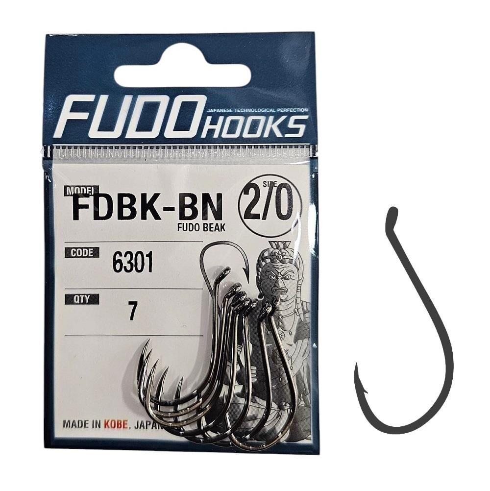 Fudo 6301 No:2/0 Fudo Beak Black Nikel Olta İğnesi 7 Adet