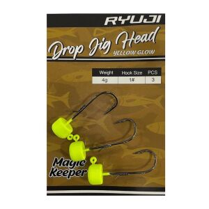 Ryuji Drop Jig Head Zoka 4gr No:1  3 Adet Yellow