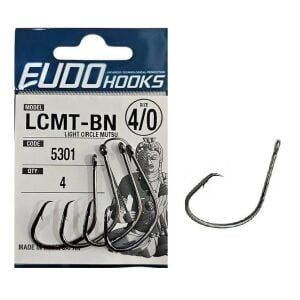 Fudo 5301 No:4/0 Light Circle Mutsu Black Nikel Olta İğnesi 4 Adet