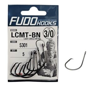 Fudo 5301 No:3/0 Light Circle Mutsu Black Nikel Olta İğnesi 5 Adet