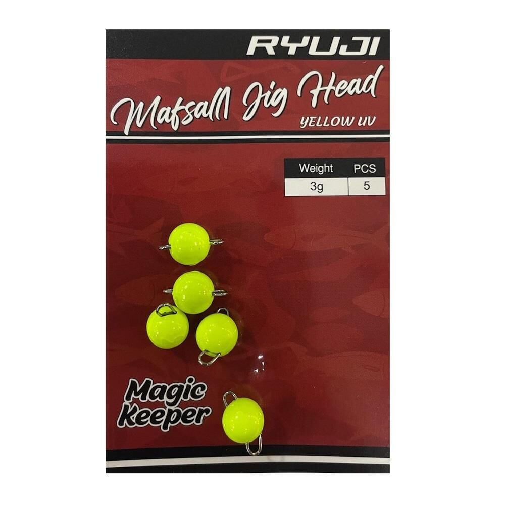 Ryuji Mafsallı Jig Head Zoka 3gr 5 Adet Yellow UV