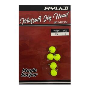 Ryuji Mafsallı Jig Head Zoka 2gr 5 Adet Yellow UV
