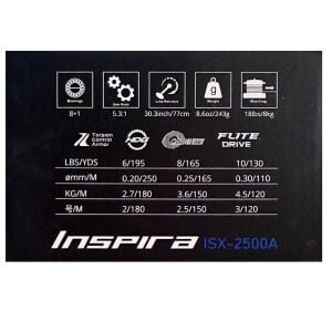 Okuma Inspira ISX-2500A Gunsmoke 8+1BB Spin Olta Makinesi