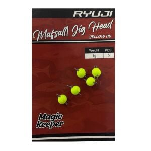 Ryuji Mafsallı Jig Head Zoka 1gr 5 Adet Yellow UV