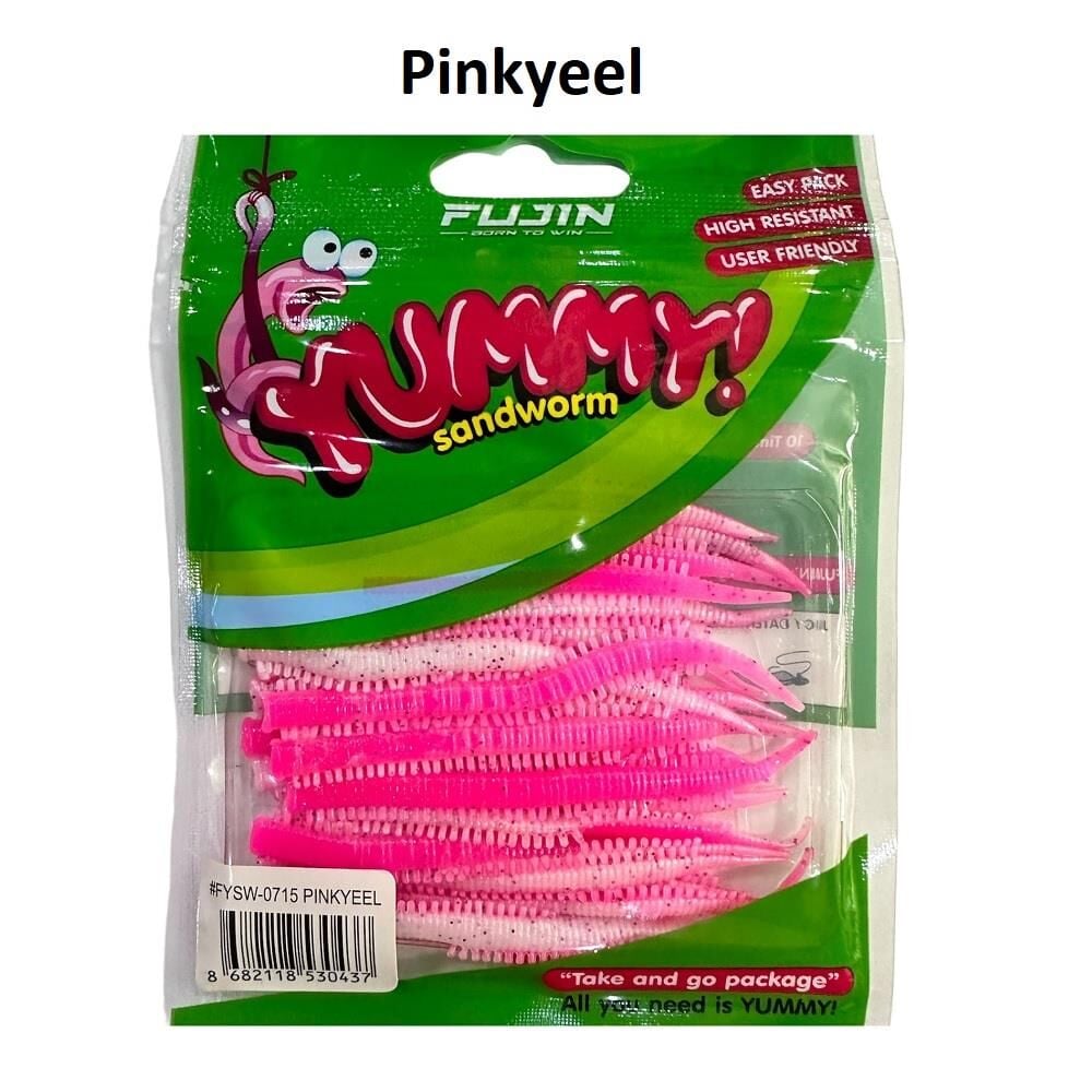 Fujin Yummy Sandworm 7cm LRF Silikonu (20'li) Pinkyeel