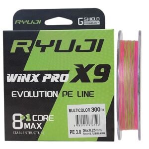 Ryuji WinX Pro X9 300mt 0.25mm İp Misina Multi Color