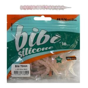 Hanfish Bibi 70mm 7cm 0.4gr LRF Silikon Yem 18 Adet L212 Chinu Worm