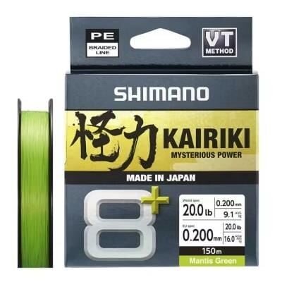 Shimano Kairiki 8+ 150 Mt 0.20mm İp Misina Mantis Green