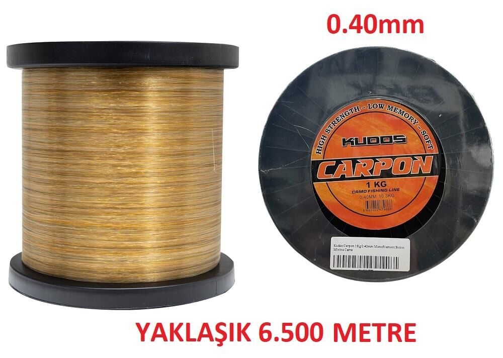 Kudos Carpon 1Kg 0.40mm Monofilament Bobin Misina Camo