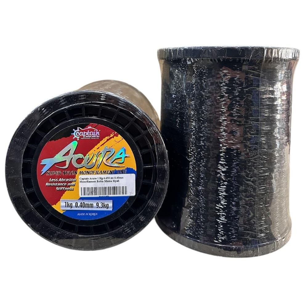 Captain Acura 1 Kg 6.650 mt 0.40mm  Monofilament Bobin Misina Siyah