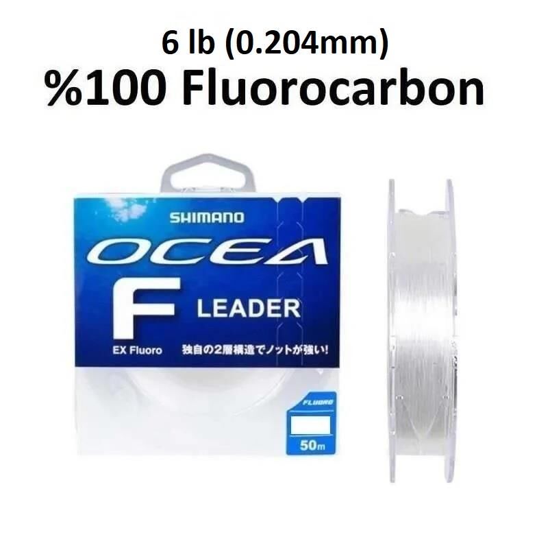 Shimano Ocea F Leader EX Fluorocarbon Misina 50m 6lb 0.204mm