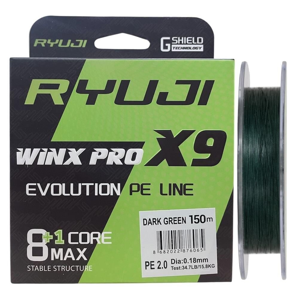 Ryuji WinX Pro X9 150mt 0.18mm İp Misina Koyu Yeşil