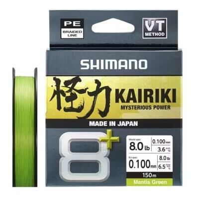 Shimano Kairiki 8+ 150 Mt 0.10mm İp Misina Mantis Green