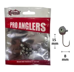 Captain 6420 2gr LRF Jig Head Zoka Glow Eye 10 Adet