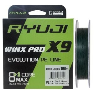 Ryuji WinX Pro X9 150mt 0.14mm İp Misina Koyu Yeşil I 590,40 TL I