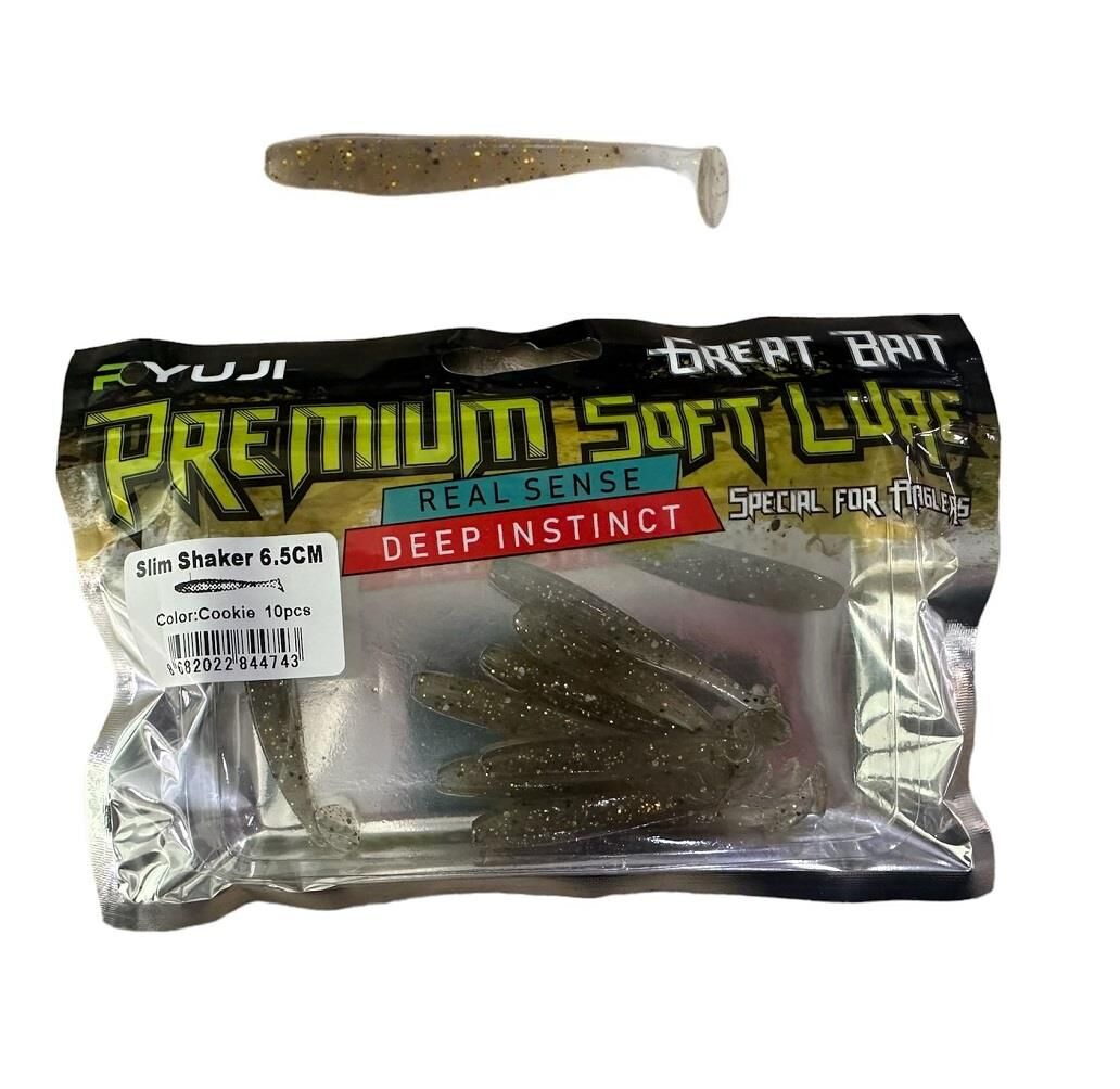 Ryuji Slim Shaker 6.5cm 1.4gr LRF Silikon Yem (10 lu Paket) Cookie