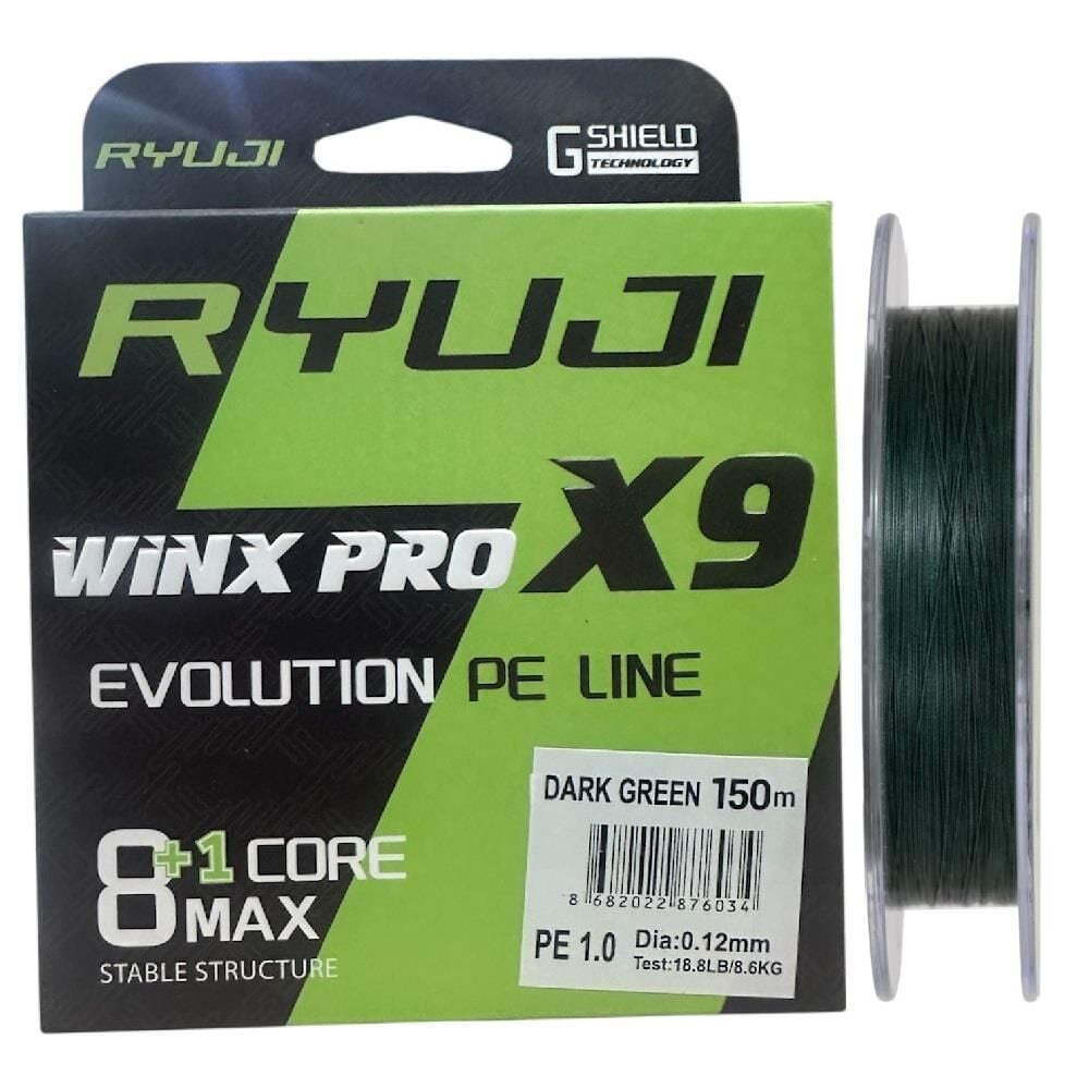 Ryuji WinX Pro X9 150mt 0.12mm İp Misina Koyu Yeşil