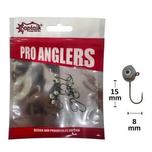 Captain 6420 1gr LRF Jig Head Zoka Glow Eye 10 Adet