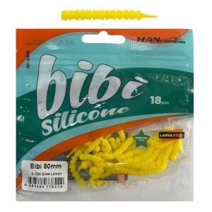 Hanfish Bibi 50mm 5cm 0.3gr LRF Silikon Yem 18 Adet S024 Glow Lemon