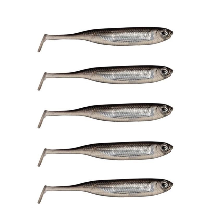 Ryuji Real Fish 8cm 2gr LRF Silikon Yem 5 li Paket Silver