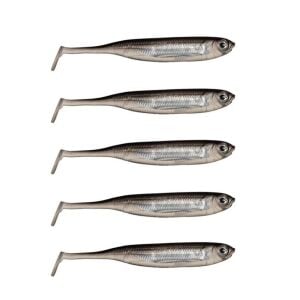 Ryuji Real Fish 8cm 2gr LRF Silikon Yem 5 li Paket Silver