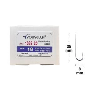 Youvella 1382-2D No:18 Çinekop İğnesi 100'lü Kutu Galvaniz