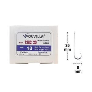 Youvella 1382-2D No:18 Çinekop İğnesi 100'lü Kutu Galvaniz