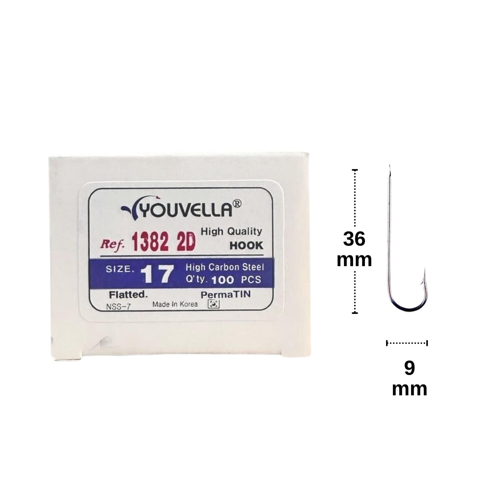 Youvella 1382-2D No:17 Çinekop İğnesi 100'lü Kutu Galvaniz