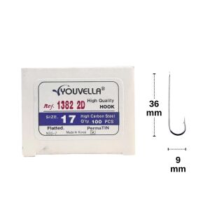 Youvella 1382-2D No:17 Çinekop İğnesi 100'lü Kutu Galvaniz
