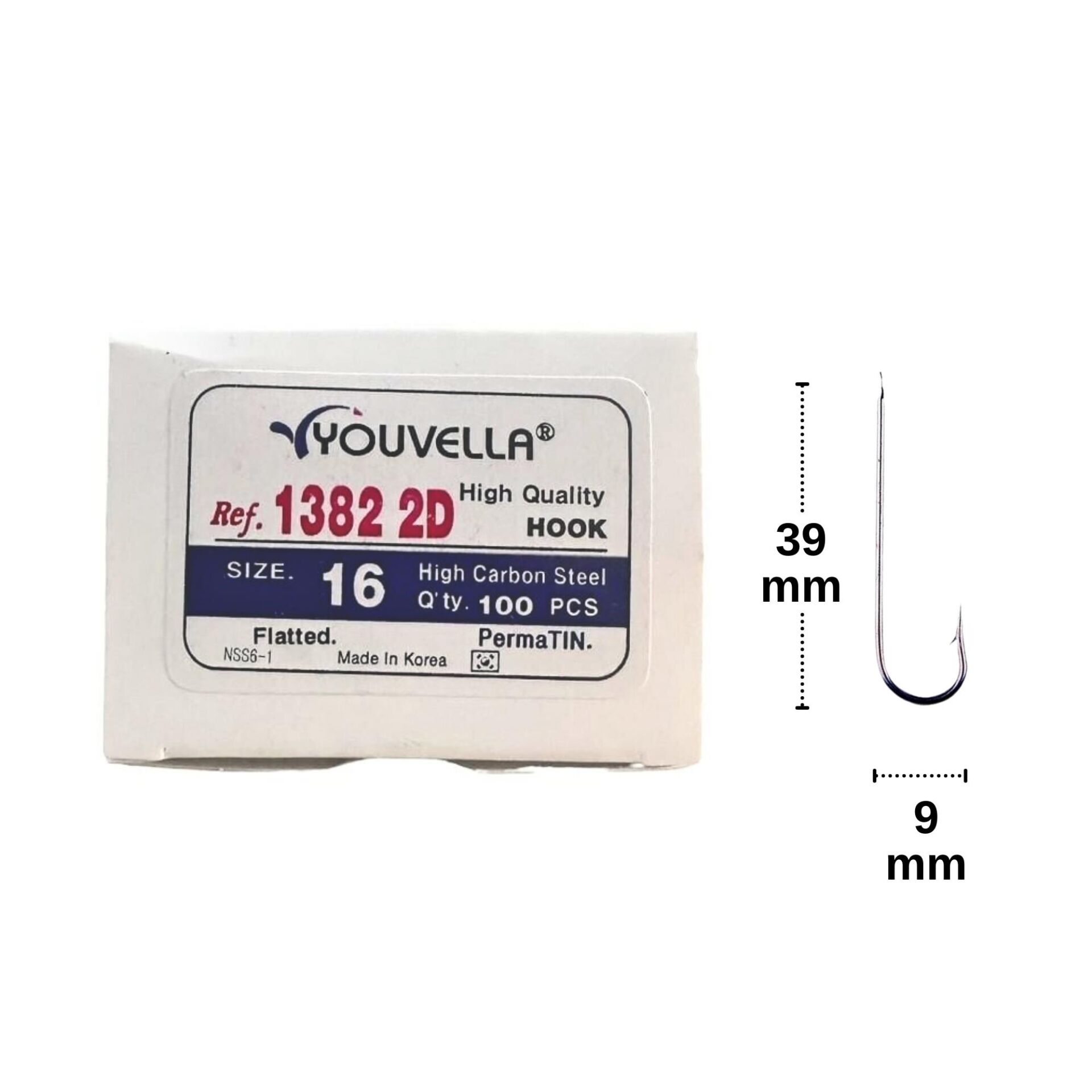 Youvella 1382-2D No:16 Çinekop İğnesi 100'lü Kutu Galvaniz