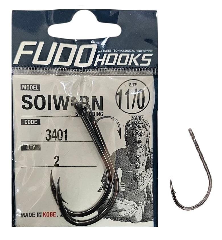 Fudo 3401 No:11/0 Soi W/Ring Black Nikel Olta İğnesi 2 Adet