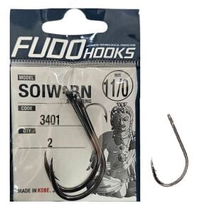 Fudo 3401 No:11/0 Soi W/Ring Black Nikel Olta İğnesi 2 Adet