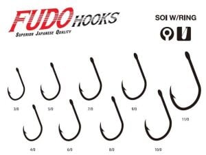 Fudo 3401 No:11/0 Soi W/Ring Black Nikel Olta İğnesi 2 Adet