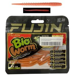 Fujin Bio Worm 6cm Kokulu Sıvılı LRF Silikon Yem 18 Adet Bronze UV