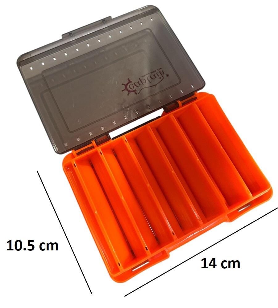 Captain 7223 Çift Taraflı Maket Yem Kutusu 12 Gözlü 14x10.5x3cm Turuncu