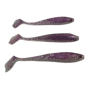 Fujin Duck Tail 9cm 5.2gr Silikon Balık 3 Adet Purple Glitter