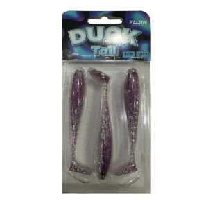 Fujin Duck Tail 9cm 5.2gr Silikon Balık 3 Adet Purple Glitter