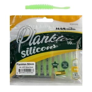Hanfish Plankton 50mm 5cm LRF Silikon Yem 10 Adet PK2070 Glow Green