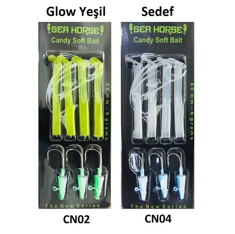 Sea Horse Candy Soft Bait 8cm 6gr Silikon Yem (4+3)