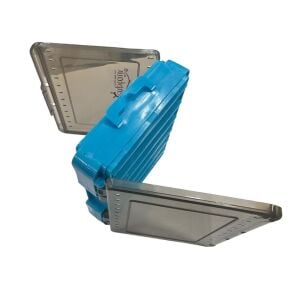 Captain 7223 Çift Taraflı Maket Yem Kutusu 12 Gözlü 14x10.5x3cm Mavi