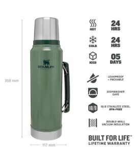 Stanley Klasik Vakumlu Paslanmaz Çelik Termos 1 Lt Yeşil