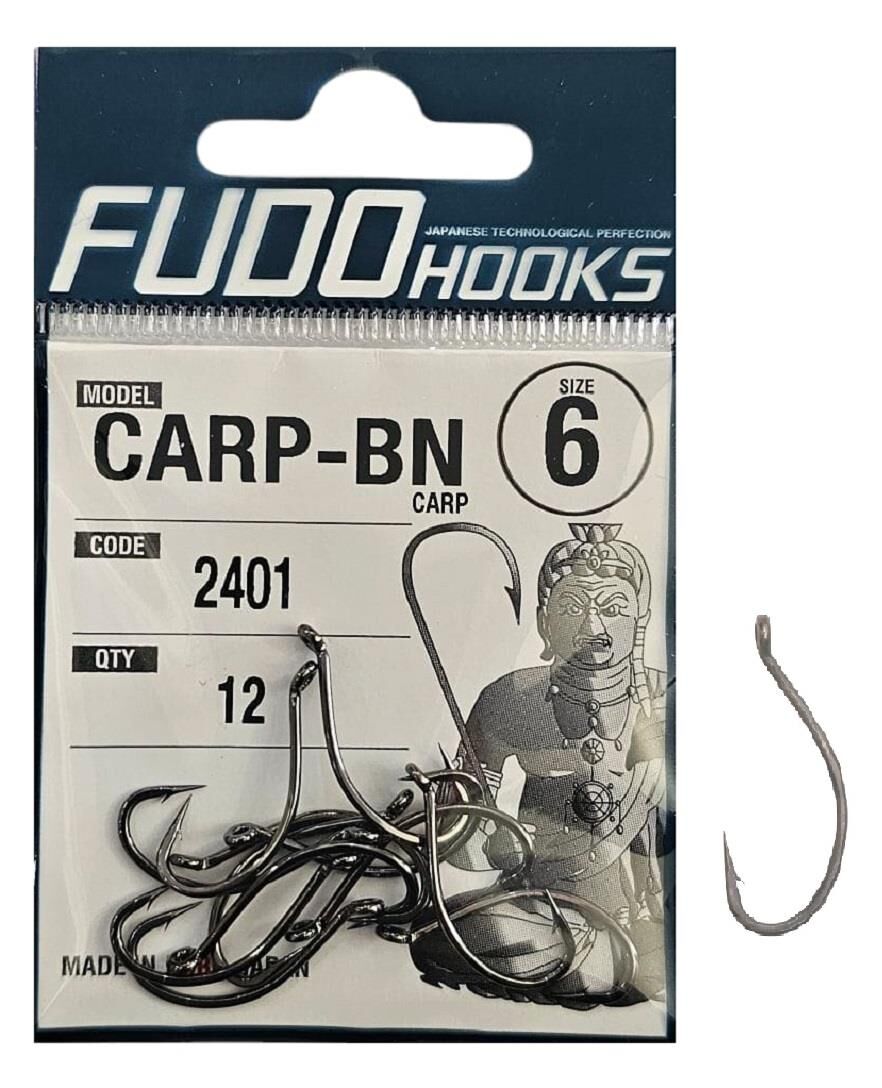 Fudo 2401 No:6 Carp Black Nikel Olta İğnesi 12 Adet